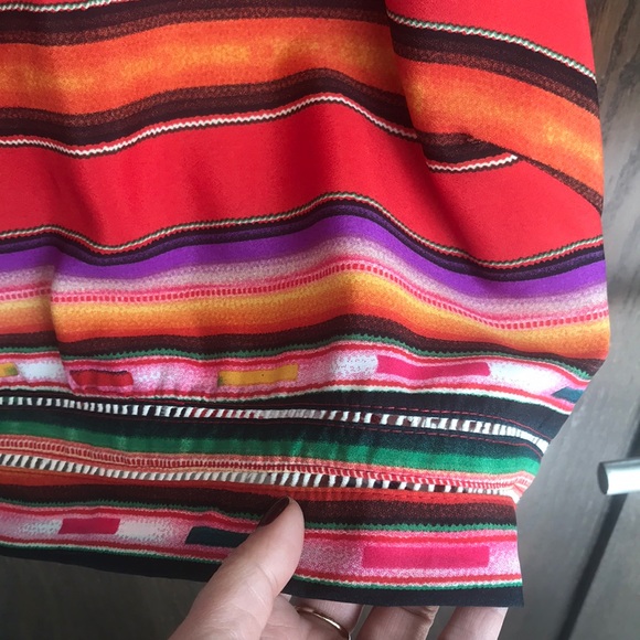 ASTR Southwest Rainbow Stripe Croptop - L - Picture 3 of 4